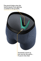 The Blueberry | Blue Heather Ball Hammock® Boxer - Long Leg - Shinesty