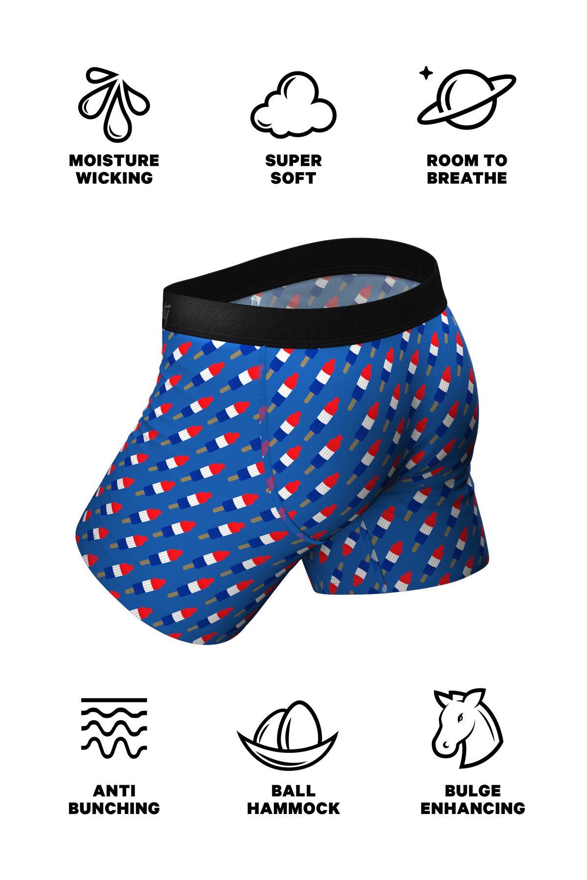 The Summer Snack | Popsicle Ball Hammock® Pouch Underwear With Fly - Shinesty
