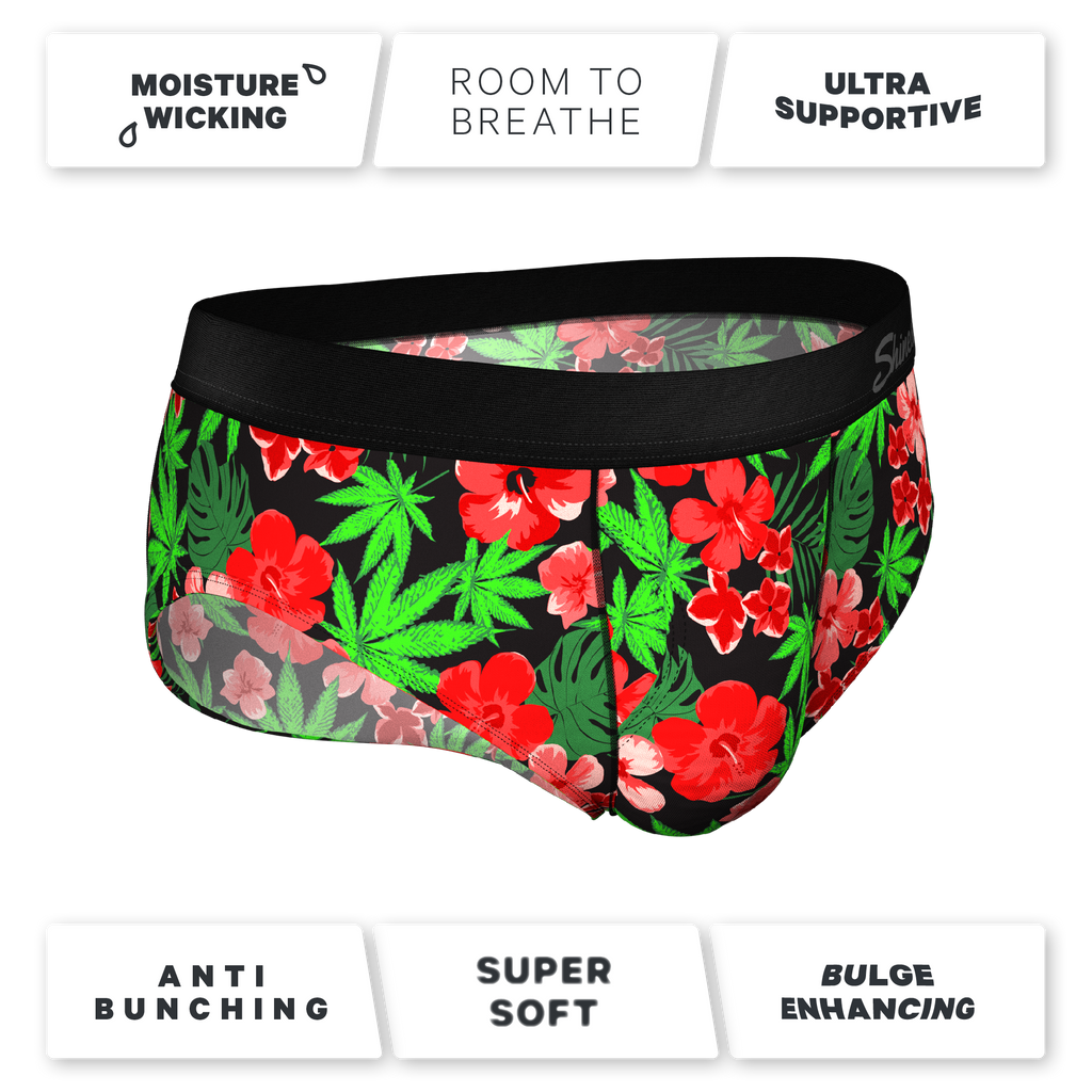 The Bongstera | Tropical Weed Ball Hammock® Pouch Underwear Briefs - Shinesty