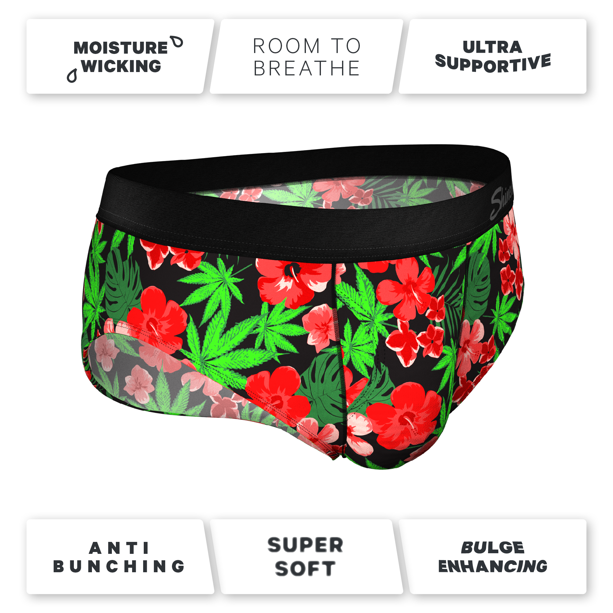The Bongstera | Tropical Weed Ball Hammock® Pouch Underwear Briefs - Shinesty