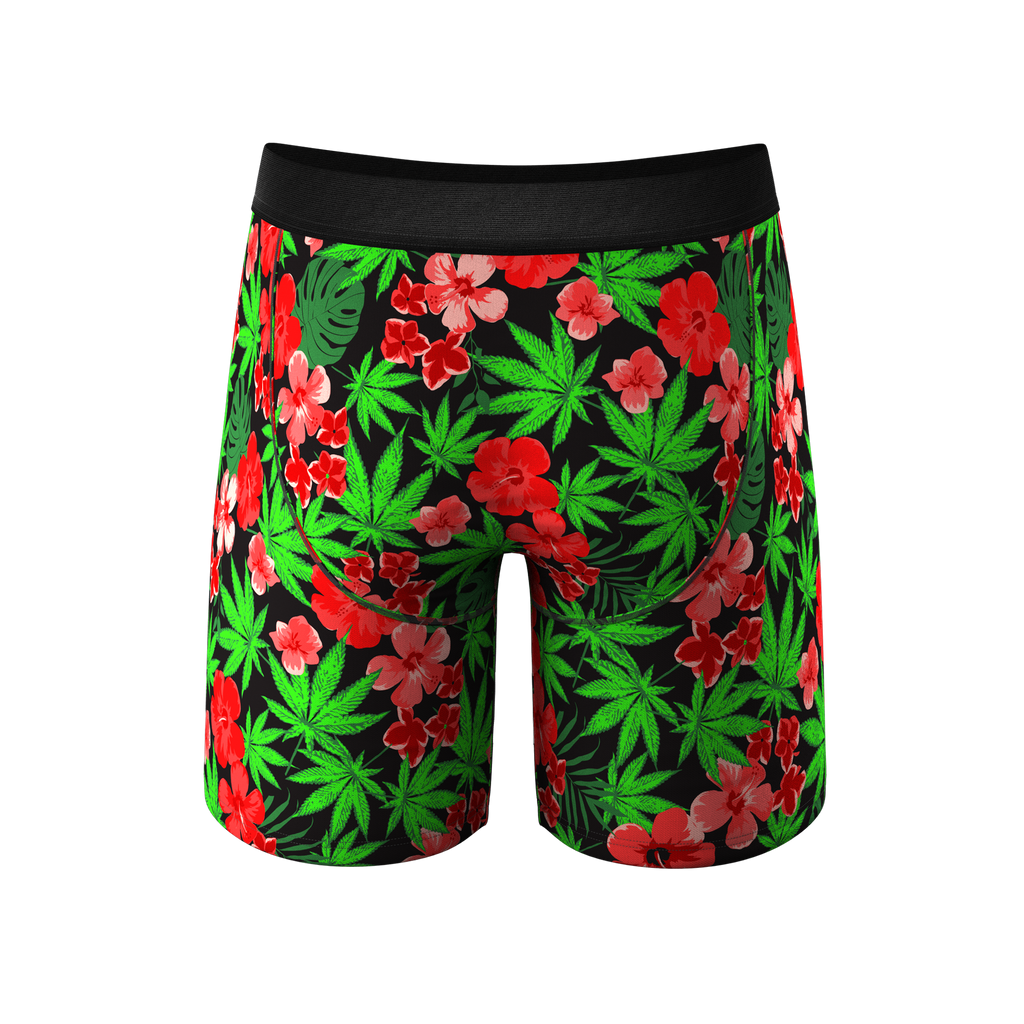 The Bongstera | Tropical Weed Ball Hammock® Boxer - Long Leg - Shinesty