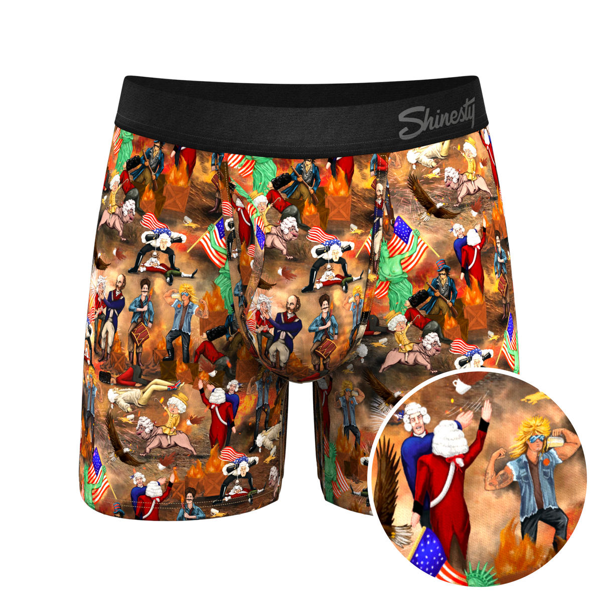 The Boston Tea Bag Party | Patriotic Ball Hammock® Pouch Underwear With Fly - Shinesty