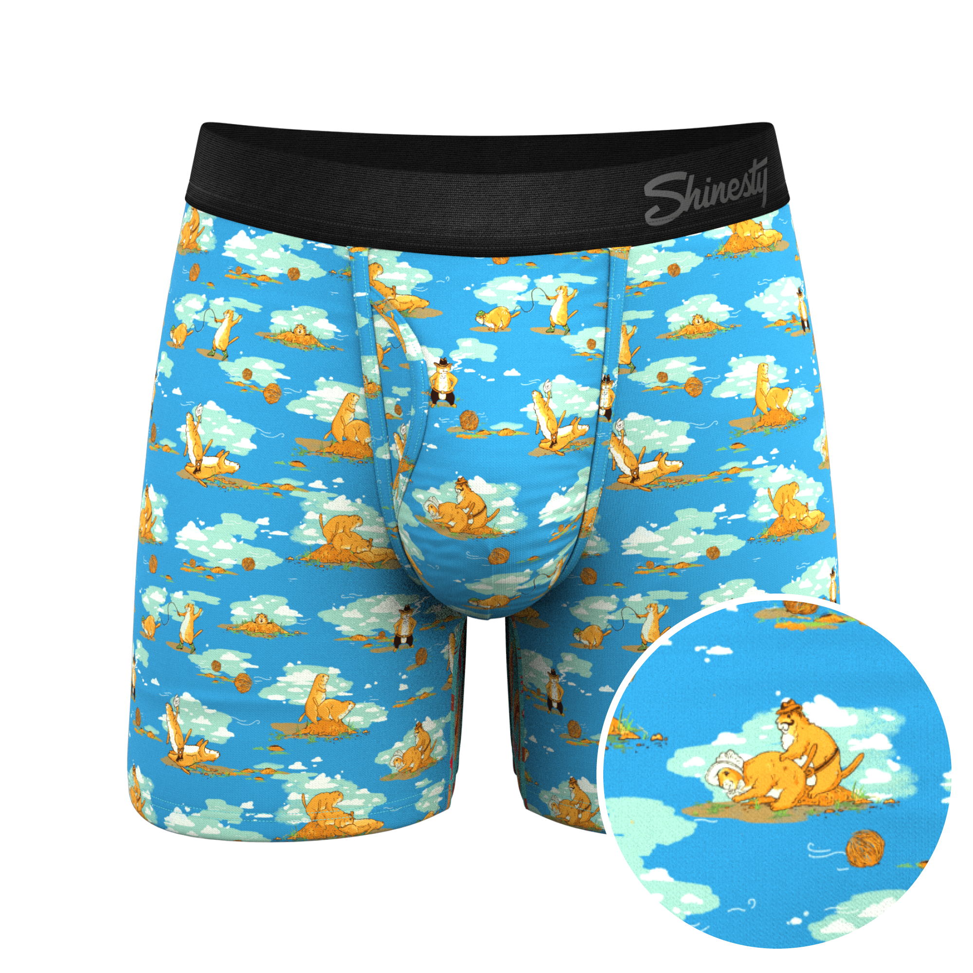 The Brokeback Mounted | Prairie Dog Ball Hammock® Pouch Underwear With Fly - Shinesty