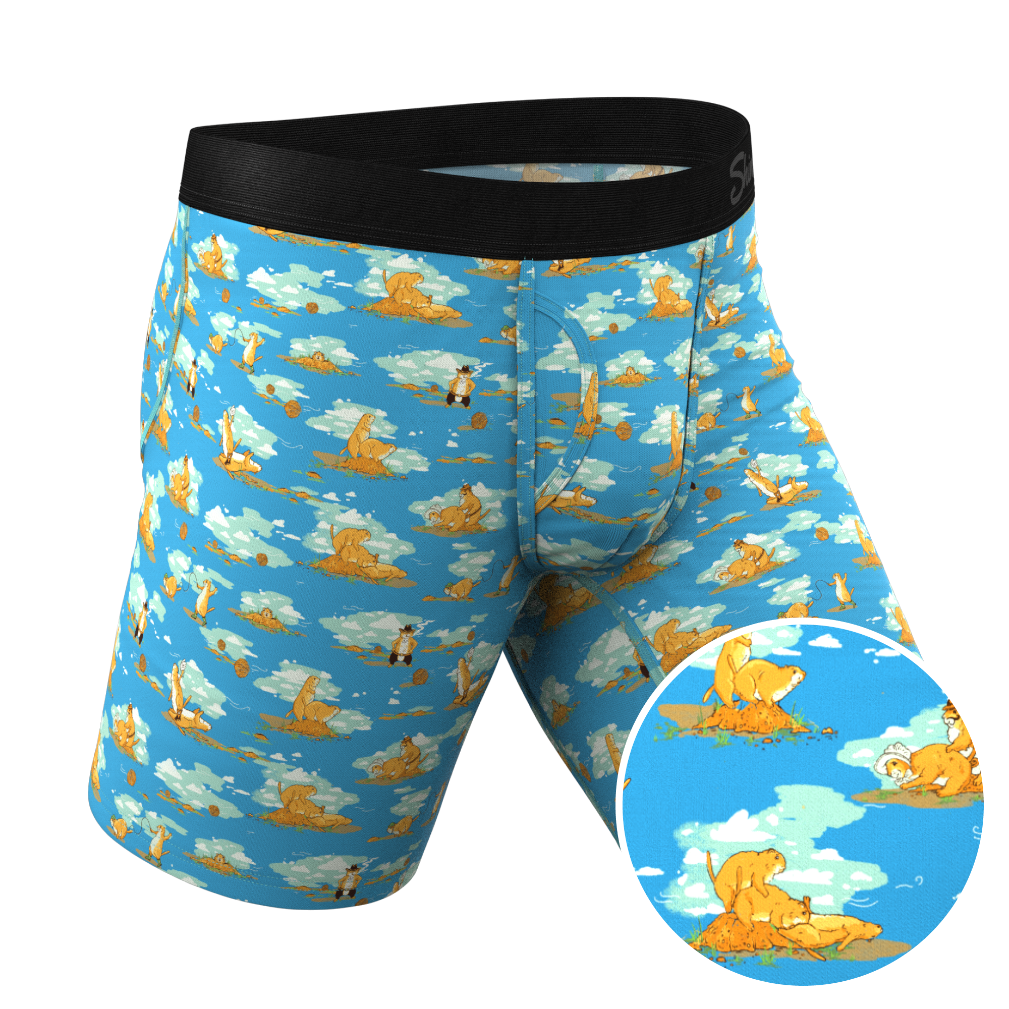 The Brokeback Mounted | Prairie Dog Ball Hammock® Boxer - Long Leg - Shinesty