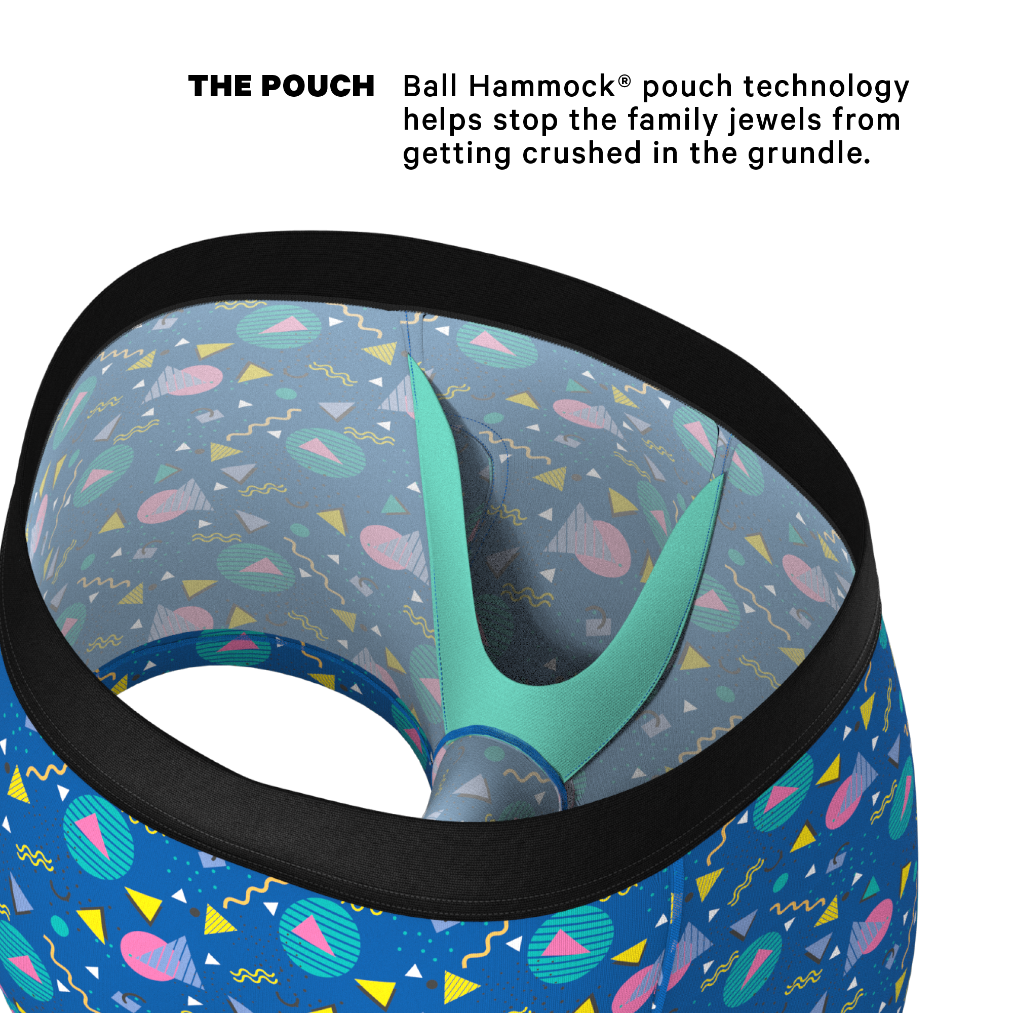 The Bus Stop | Retro Shapes Ball Hammock® Pouch Trunk Underwear - Shinesty