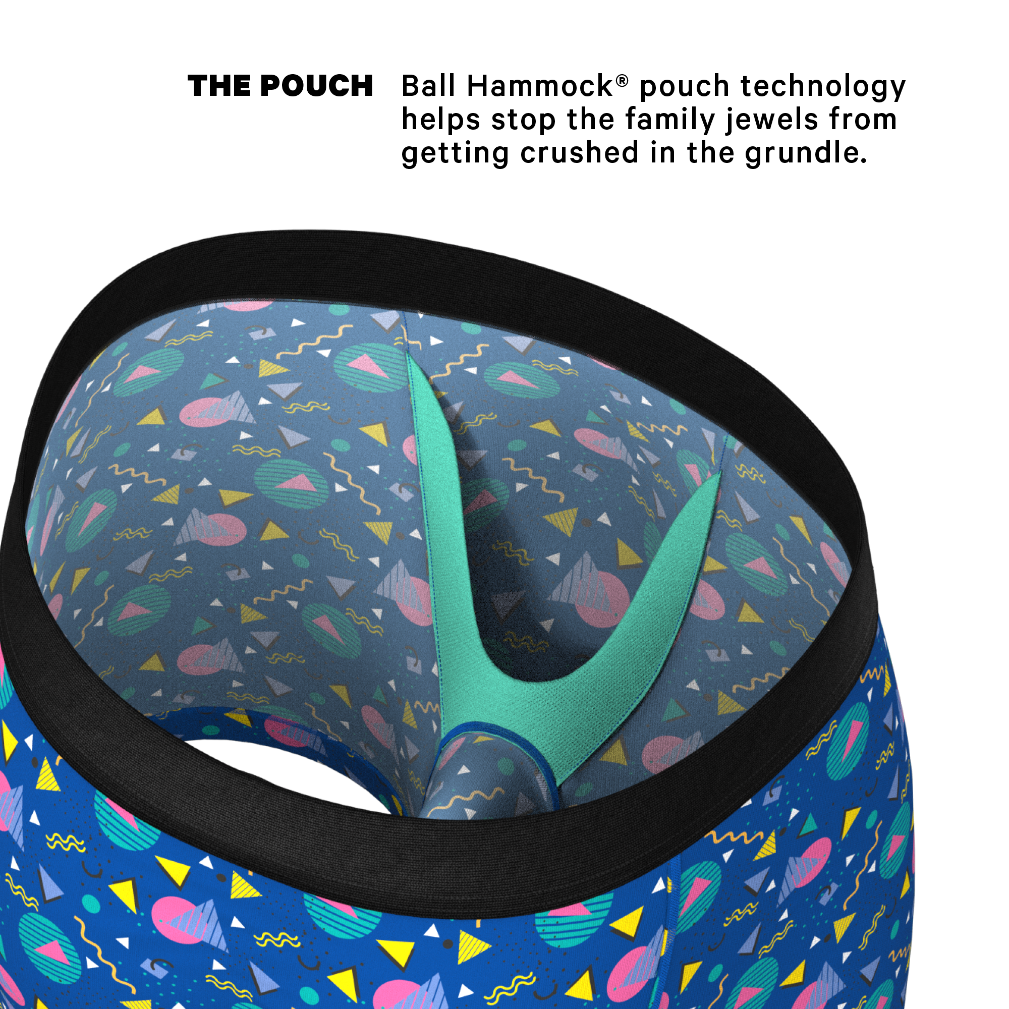 The Bus Stop | Retro Shapes Ball Hammock® Pouch Underwear - Shinesty