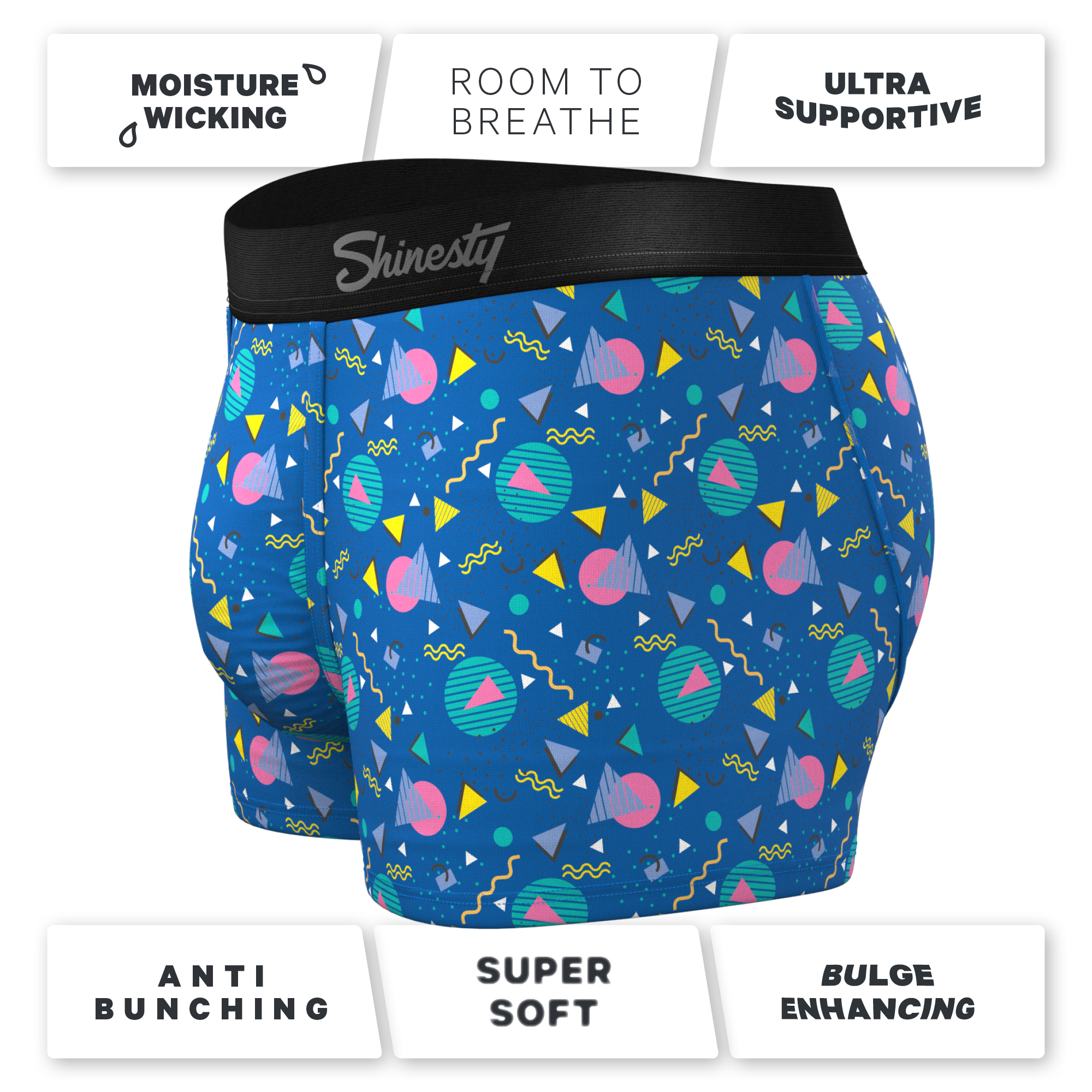 The Bus Stop | Retro Shapes Ball Hammock® Pouch Trunk Underwear - Shinesty