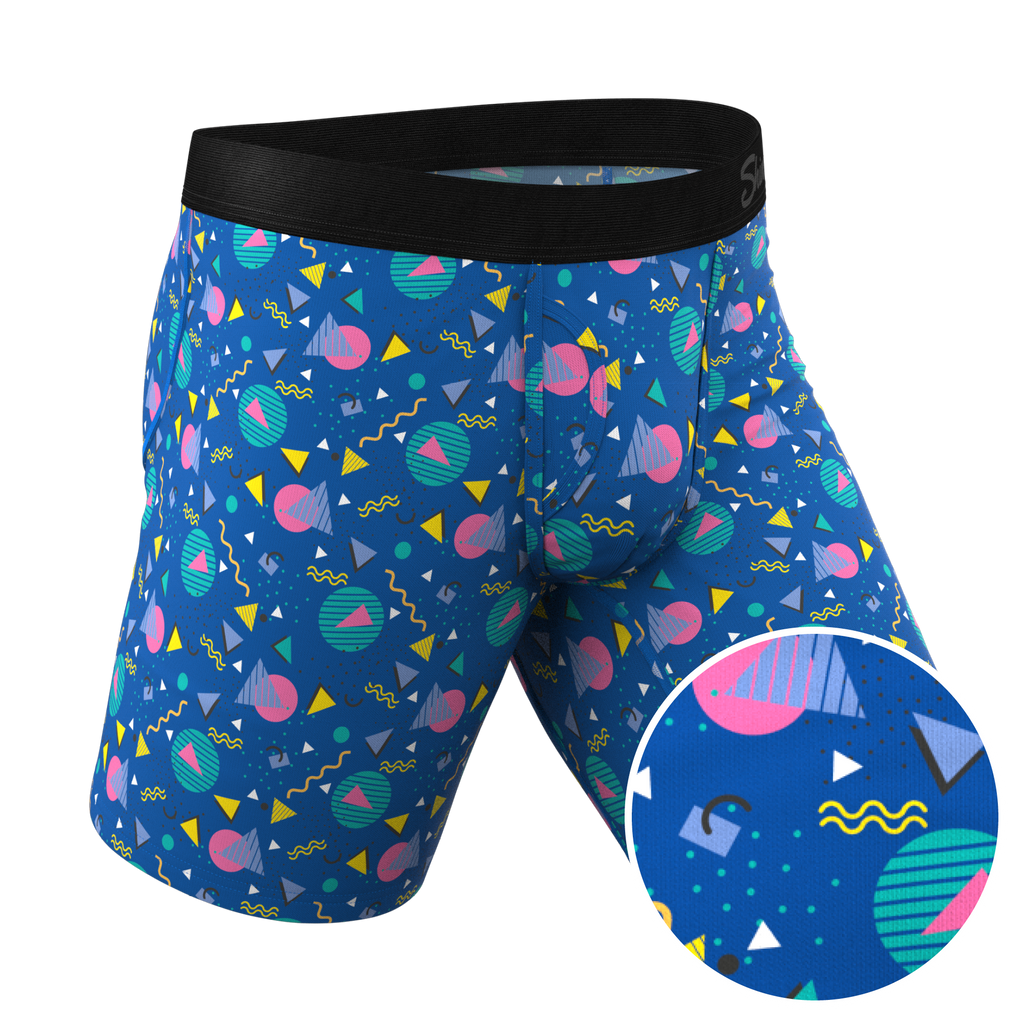 The Bus Stop | Retro Shapes Ball Hammock® Boxer - Long Leg - Shinesty