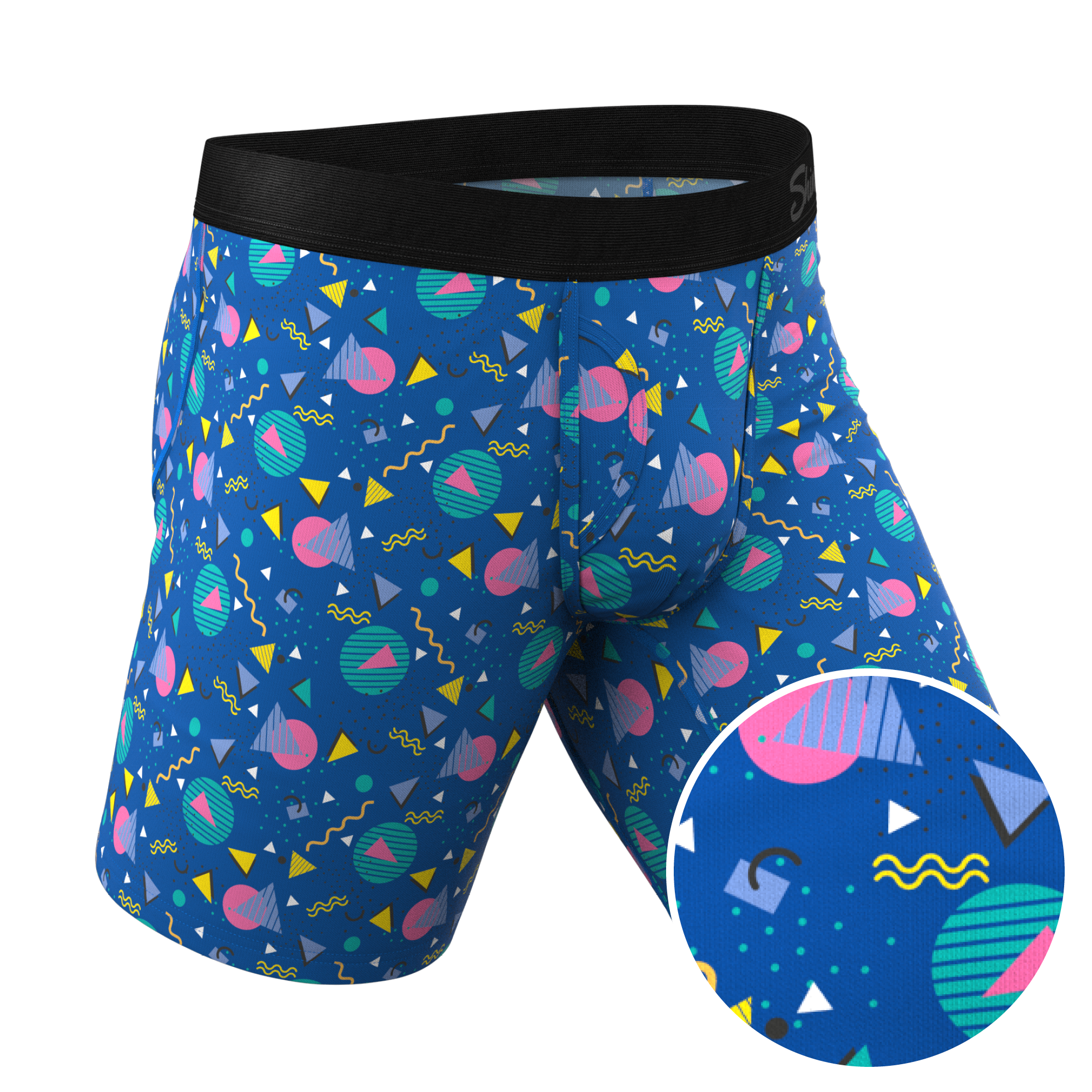 The Bus Stop | Retro Shapes Ball Hammock® Boxer - Long Leg - Shinesty