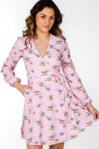 The Supreme Steed | Derby Horses Wrap Dress - Shinesty