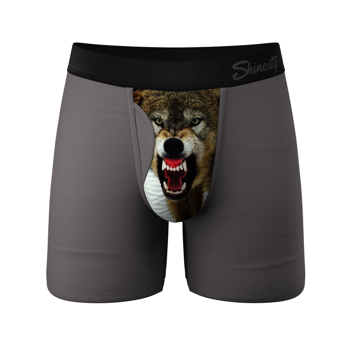 The Canines | Wolf Ball Hammock® Pouch Underwear With Fly - Shinesty
