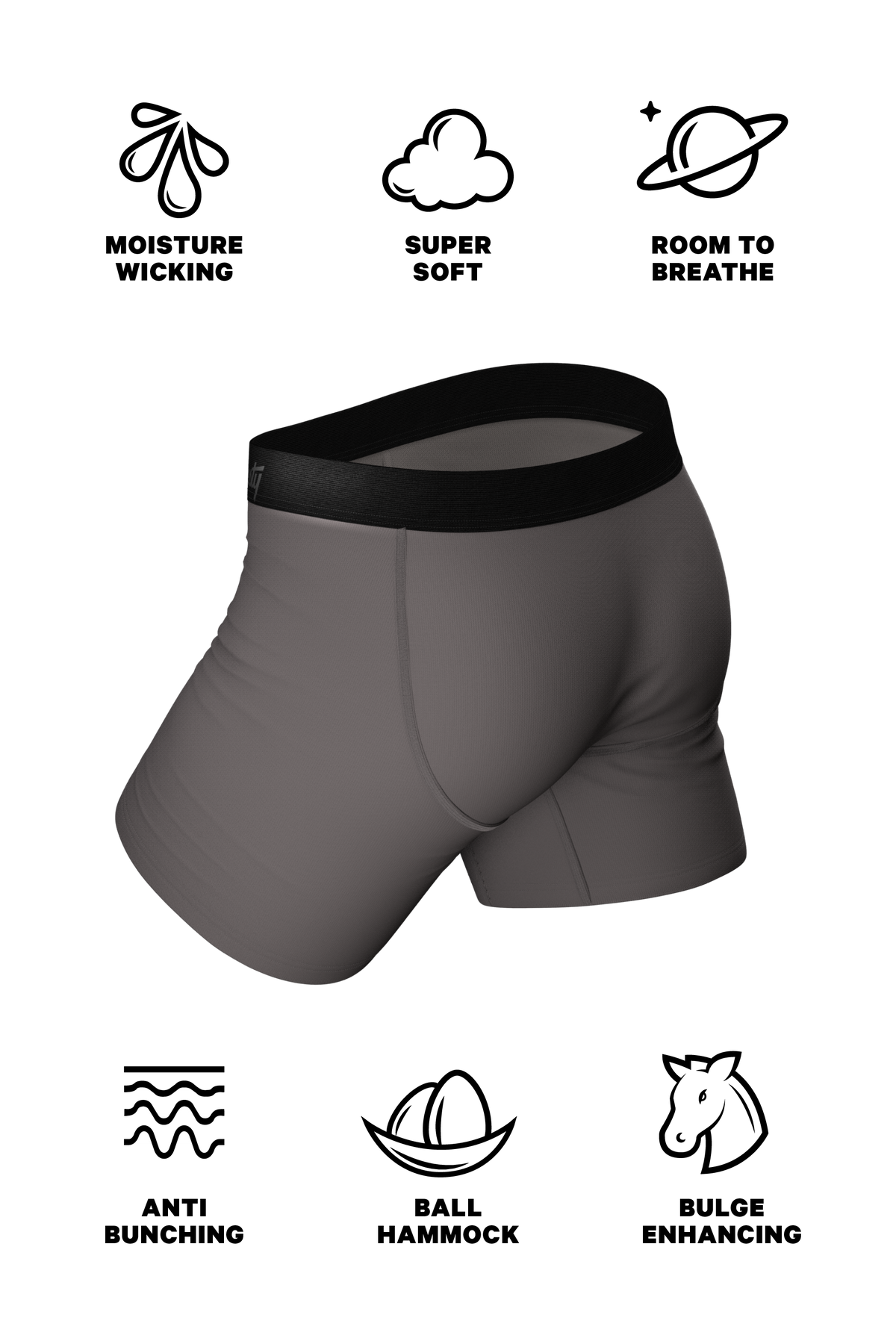 The Canines | Wolf Ball Hammock® Pouch Underwear With Fly - Shinesty