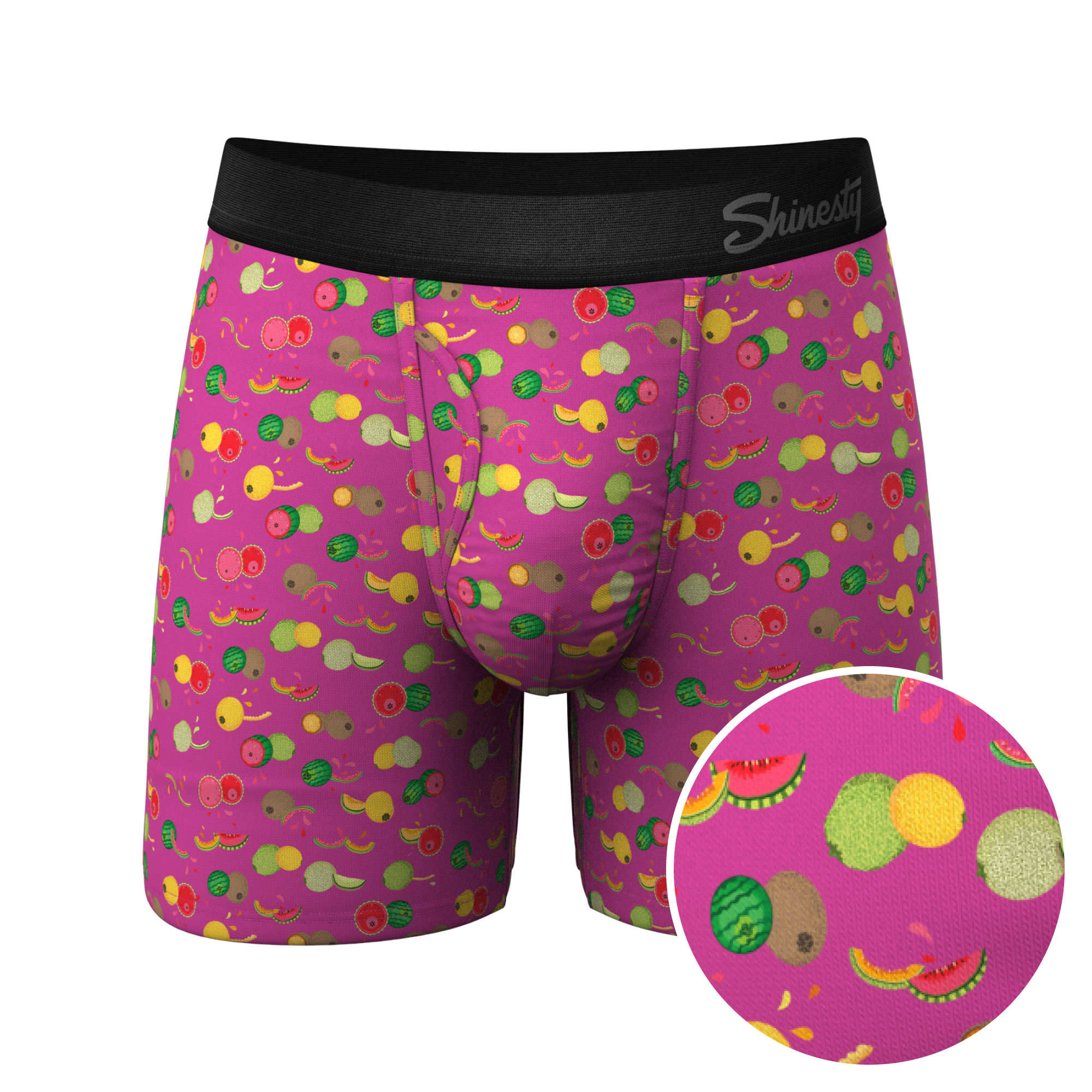 The Check Your Melons | Breast Cancer Awareness Ball Hammock® Pouch Underwear With Fly - Shinesty
