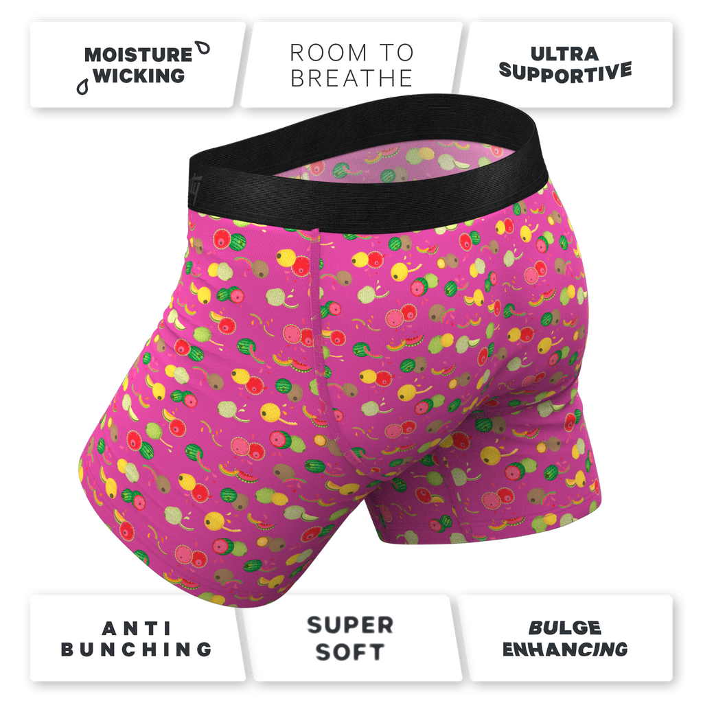 The Check Your Melons | Breast Cancer Awareness Ball Hammock® Pouch Underwear With Fly - Shinesty