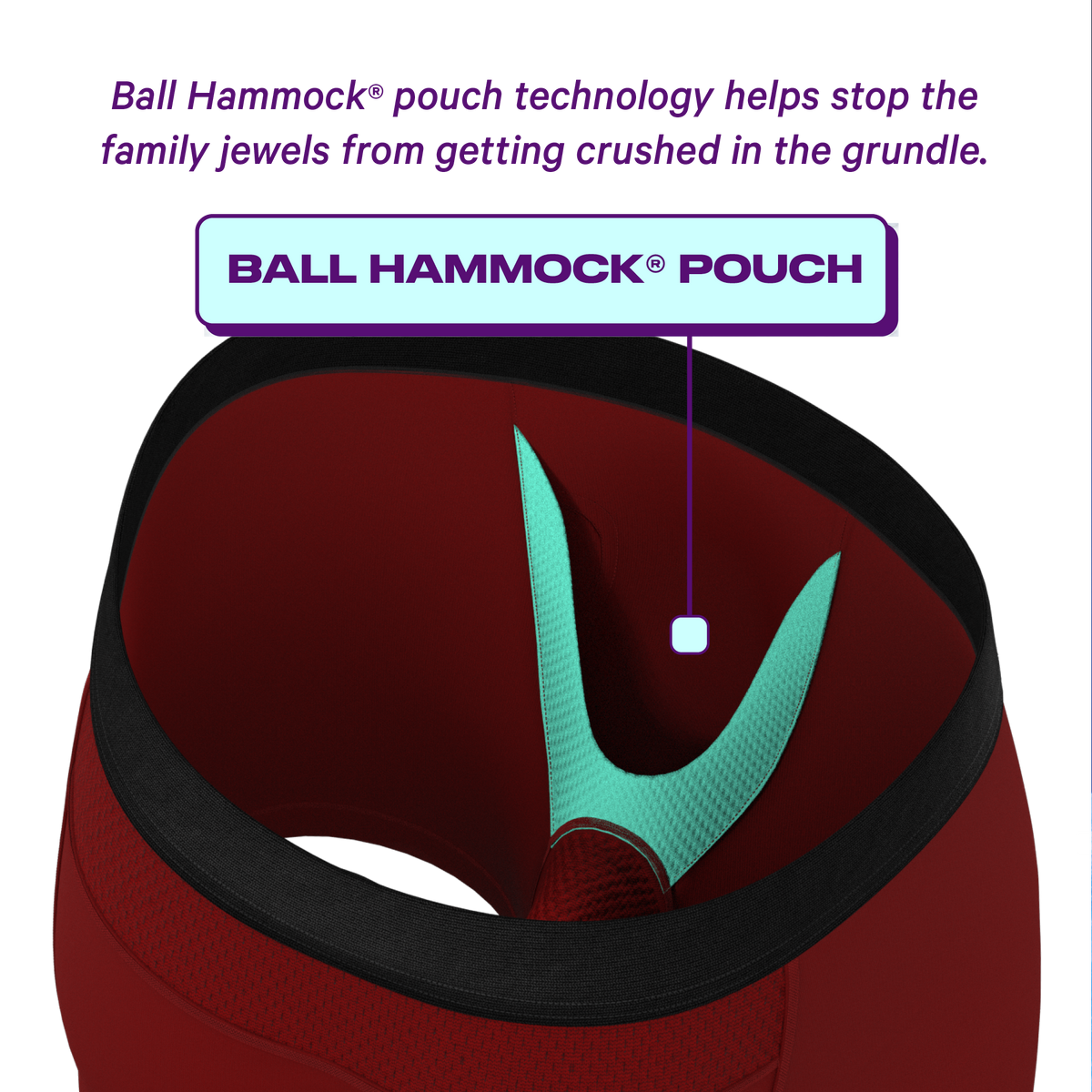 The Cherry Pie | Burgundy paradICE™ Cooling Ball Hammock® Underwear - Shinesty
