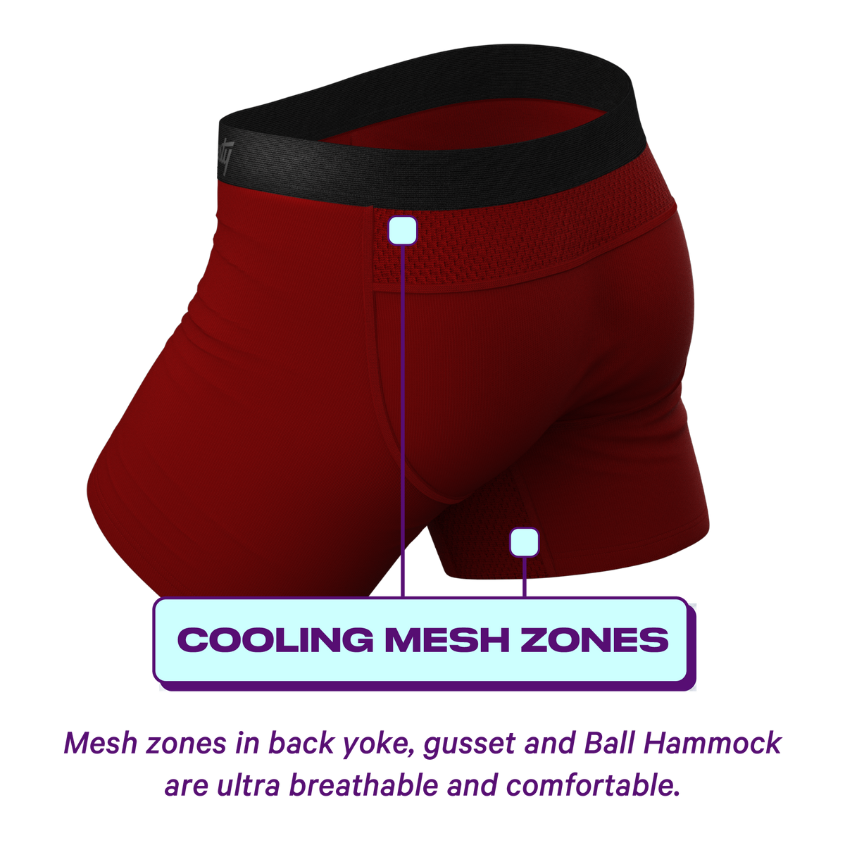 The Cherry Pie | Burgundy paradICE™ Cooling Ball Hammock® Underwear - Shinesty