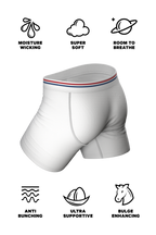 The Cloud 9 | Solid White Ball Hammock® Pouch Underwear With Fly - Shinesty