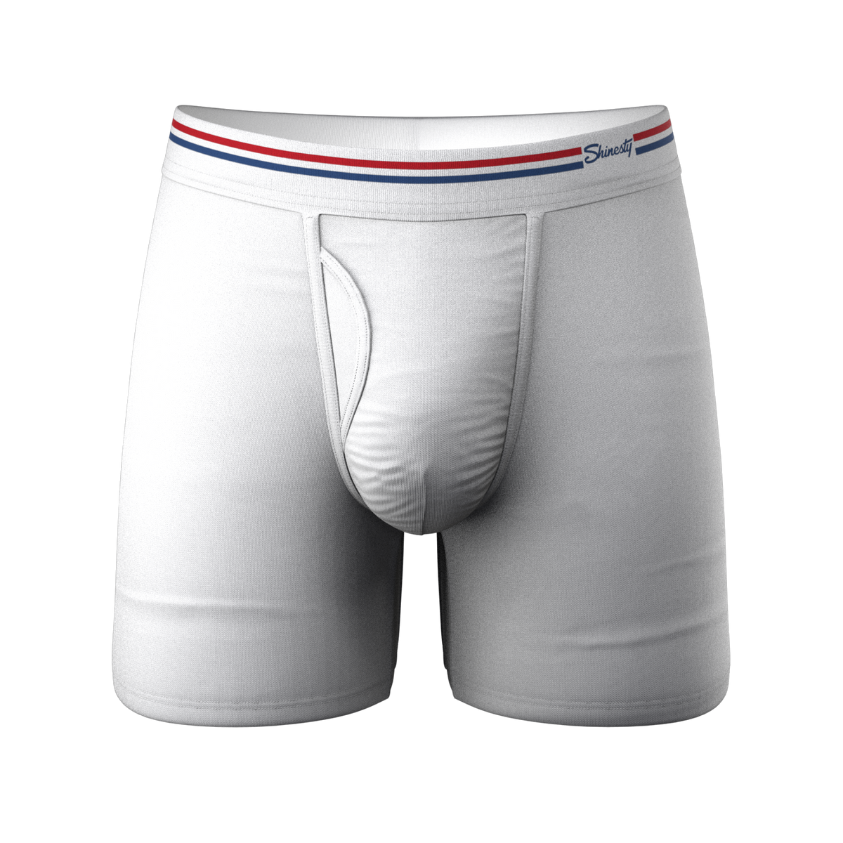 The Cloud 9 | Solid White Ball Hammock® Pouch Underwear With Fly - Shinesty
