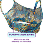 The Mahalo | Blue Tropical paradICE™ Boob Hammock™ Cooling Bralette - Shinesty