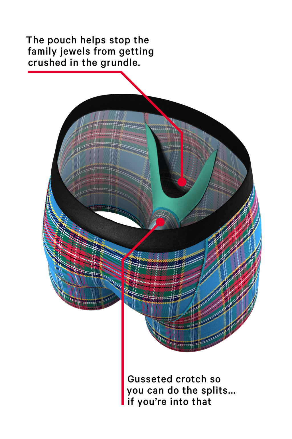The Crisscross Applesauce | Plaid Ball Hammock® Pouch Underwear - Shinesty