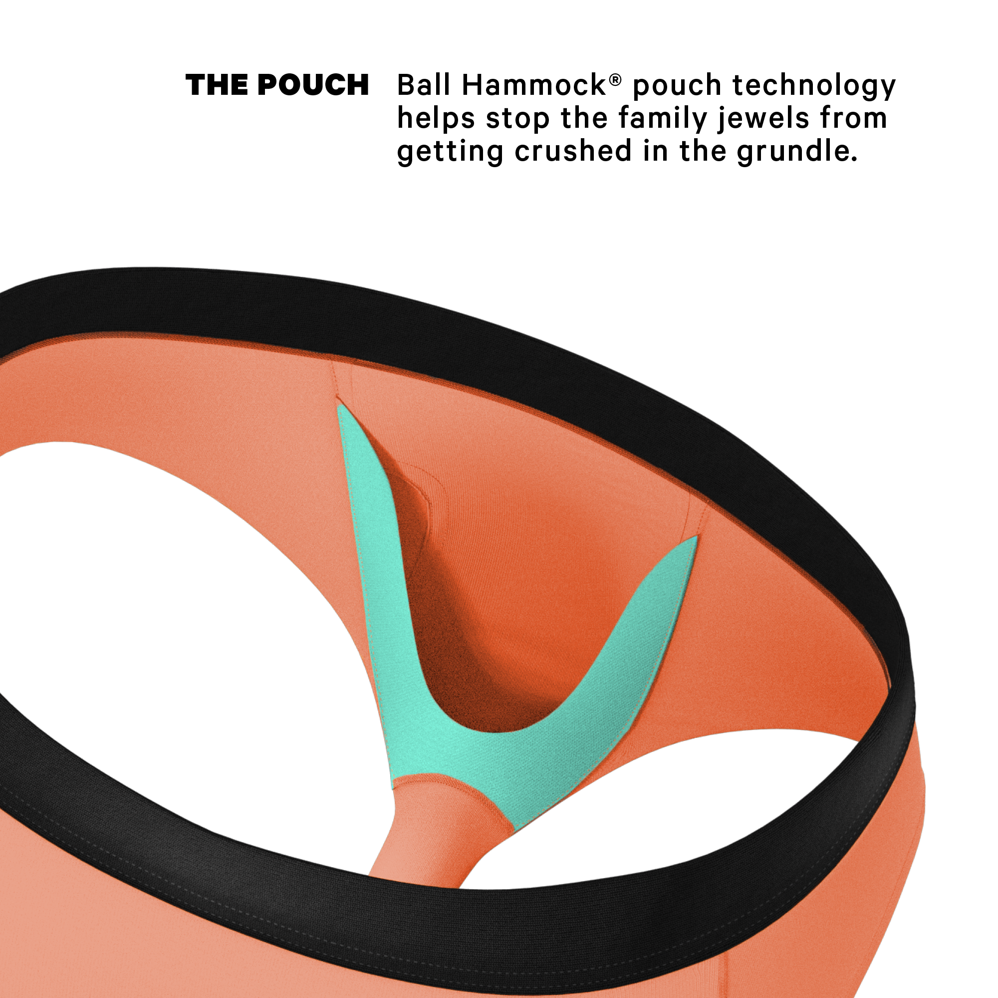 The Crossing Guard | Orange Ball Hammock® Pouch Underwear Briefs - Shinesty