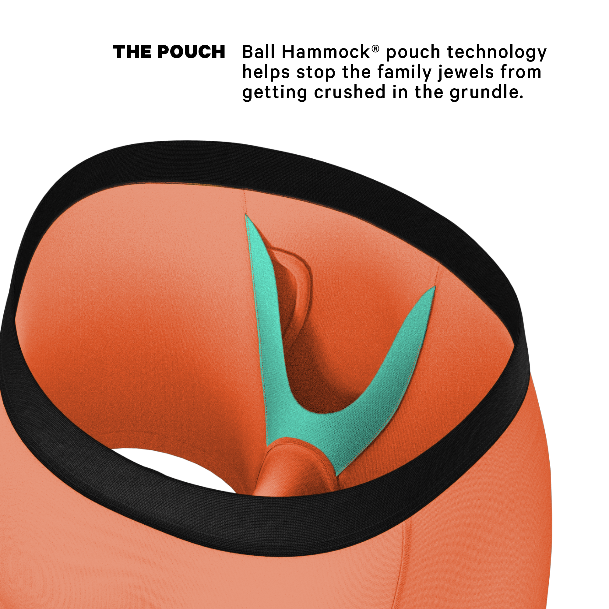 The Crossing Guard | Orange Ball Hammock® Pouch Underwear With Fly - Shinesty