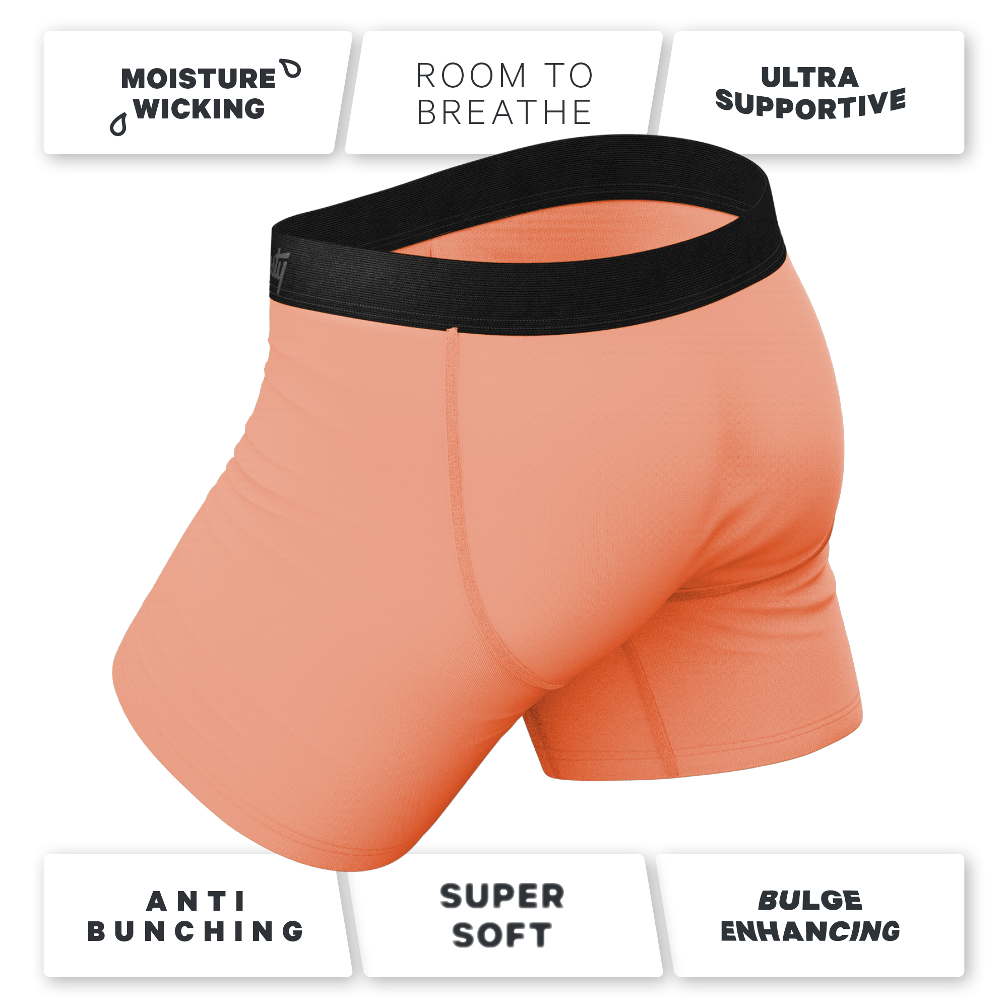 The Crossing Guard | Orange Ball Hammock® Pouch Underwear With Fly - Shinesty