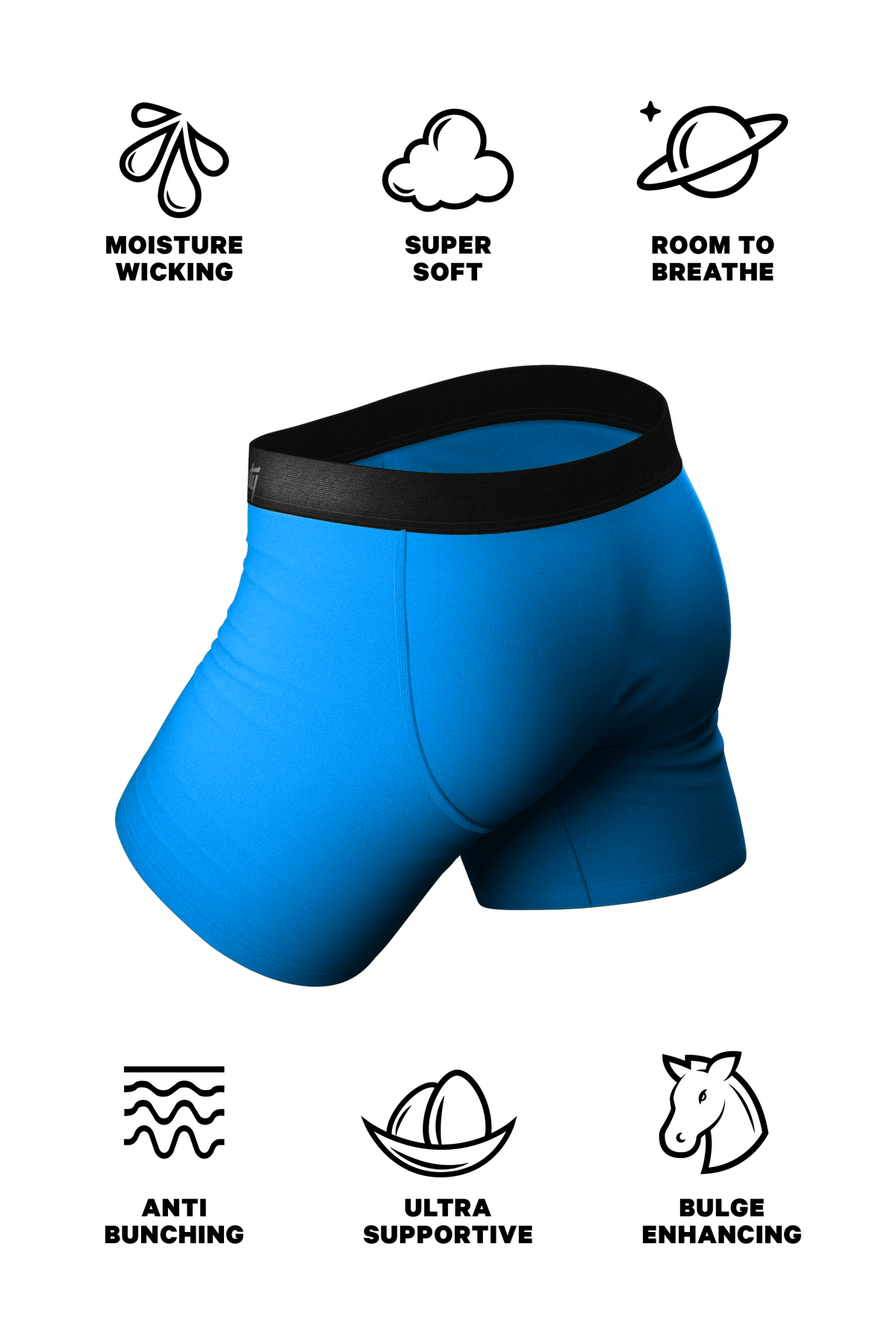 The Crown Jewels | Royal Blue Ball Hammock® Pouch Underwear - Shinesty