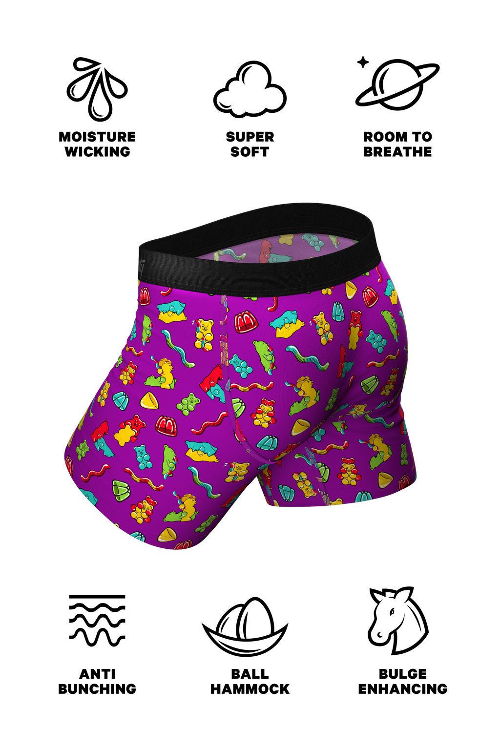 The Naughty Bears | Gummy Bear Ball Hammock® Pouch Underwear - Shinesty