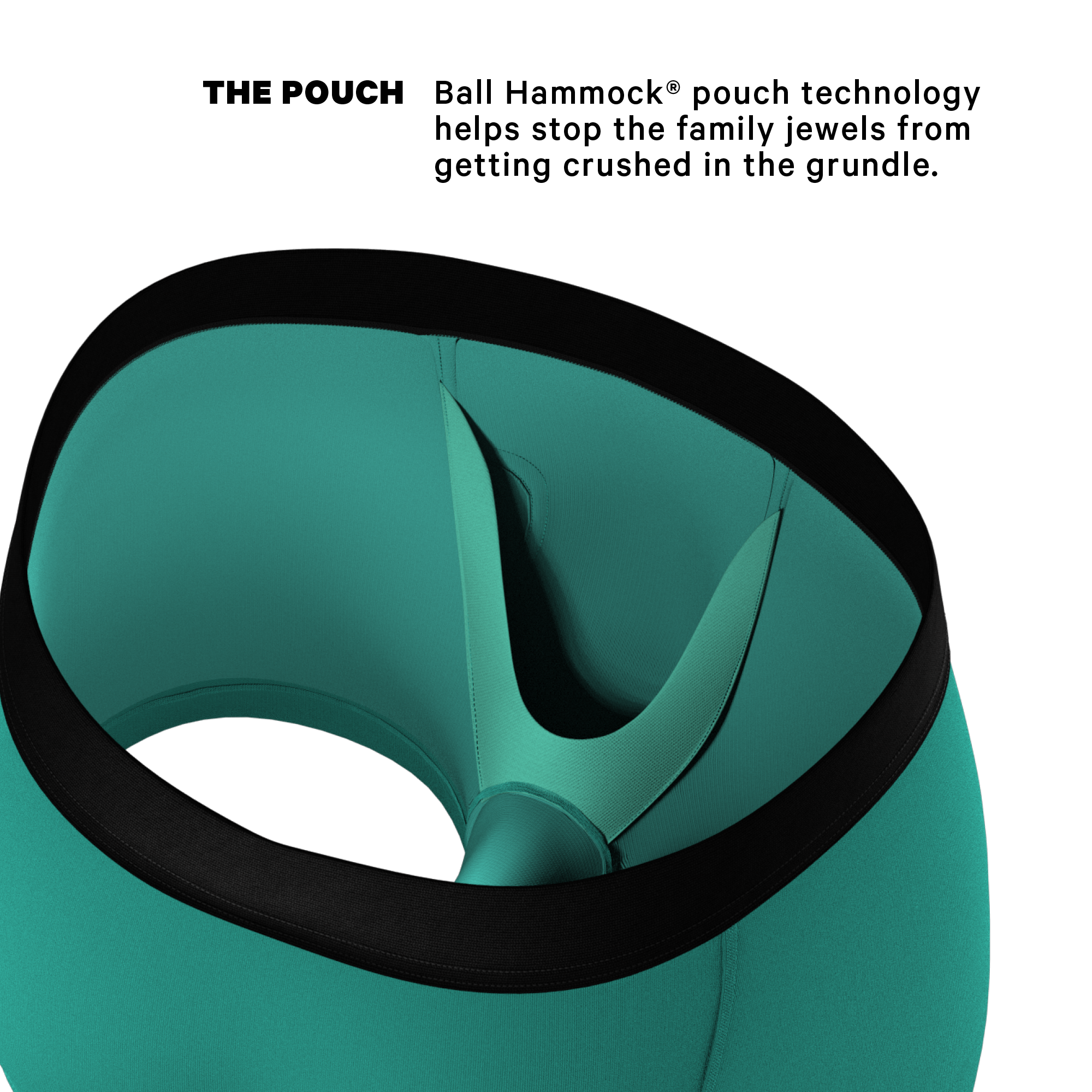 The Cyantific Theory | Turquoise Ball Hammock® Pouch Trunks Underwear - Shinesty