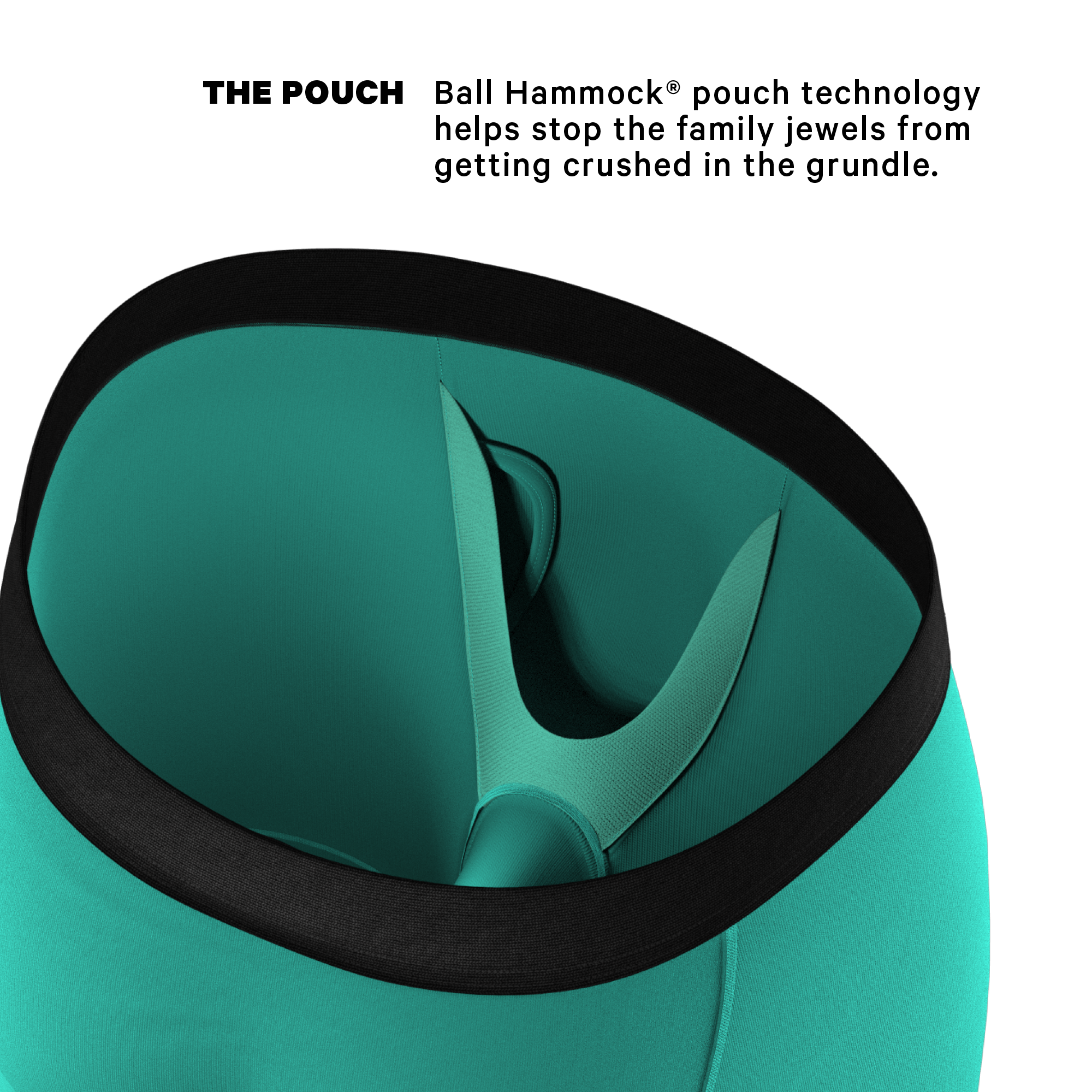 The Cyantific Theory | Turquoise Ball Hammock® Boxer - Long Leg - Shinesty