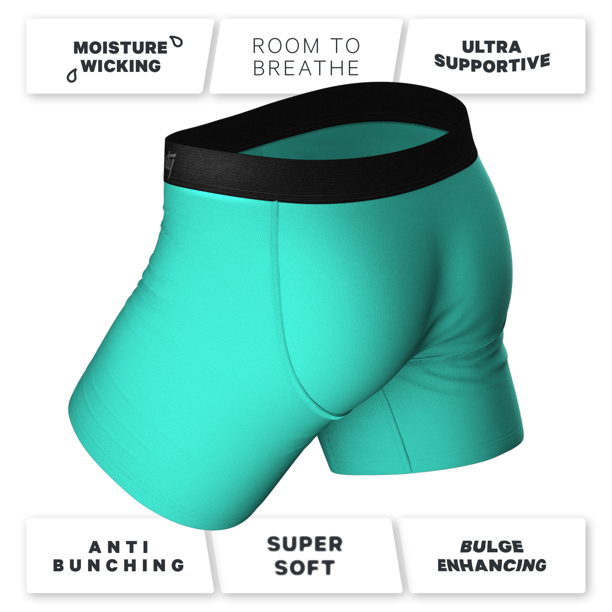 The Cyantific Theory | Turquoise Ball Hammock® Pouch Underwear - Shinesty