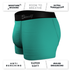 The Cyantific Theory | Turquoise Ball Hammock® Pouch Trunks Underwear - Shinesty