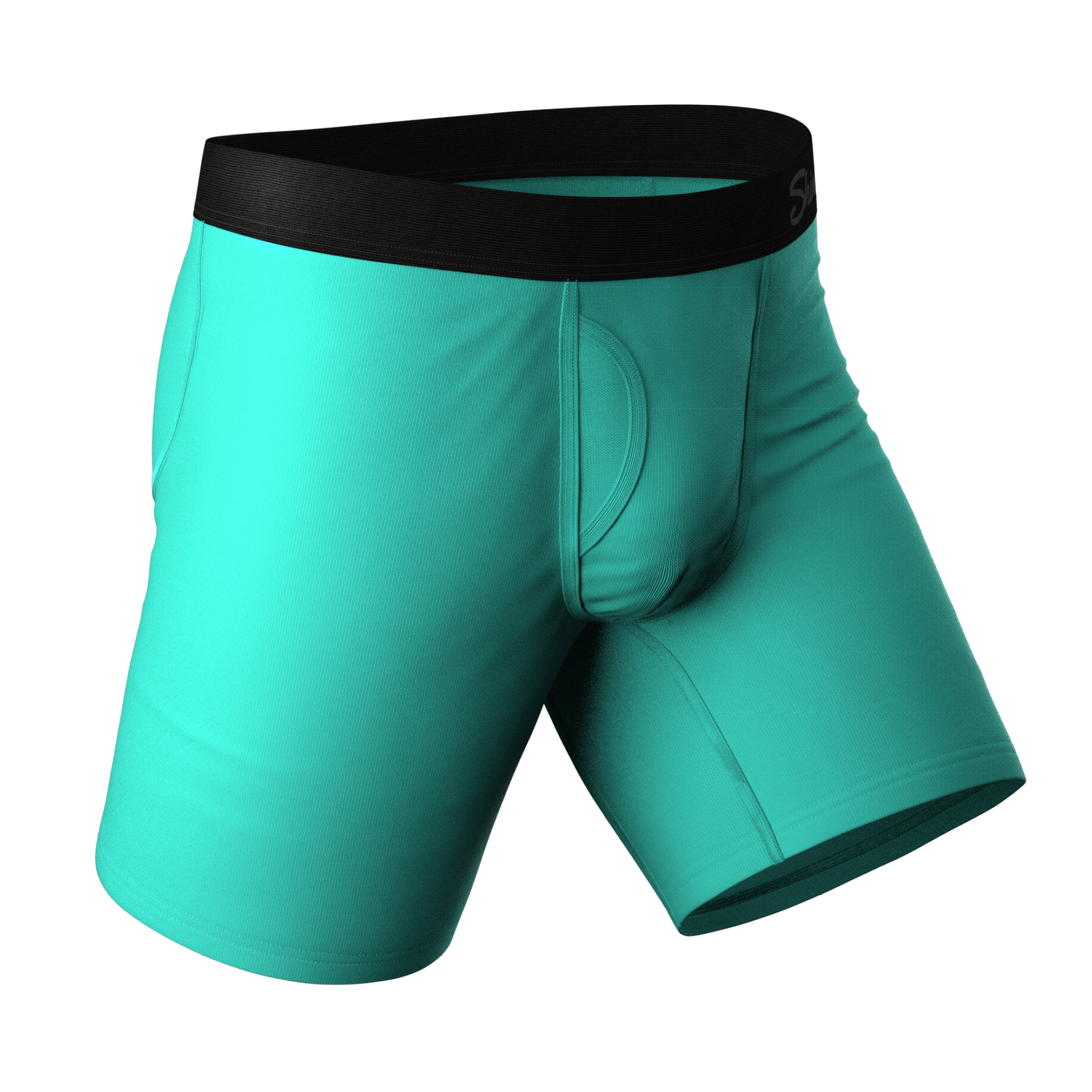 The Cyantific Theory | Turquoise Ball Hammock® Boxer - Long Leg - Shinesty