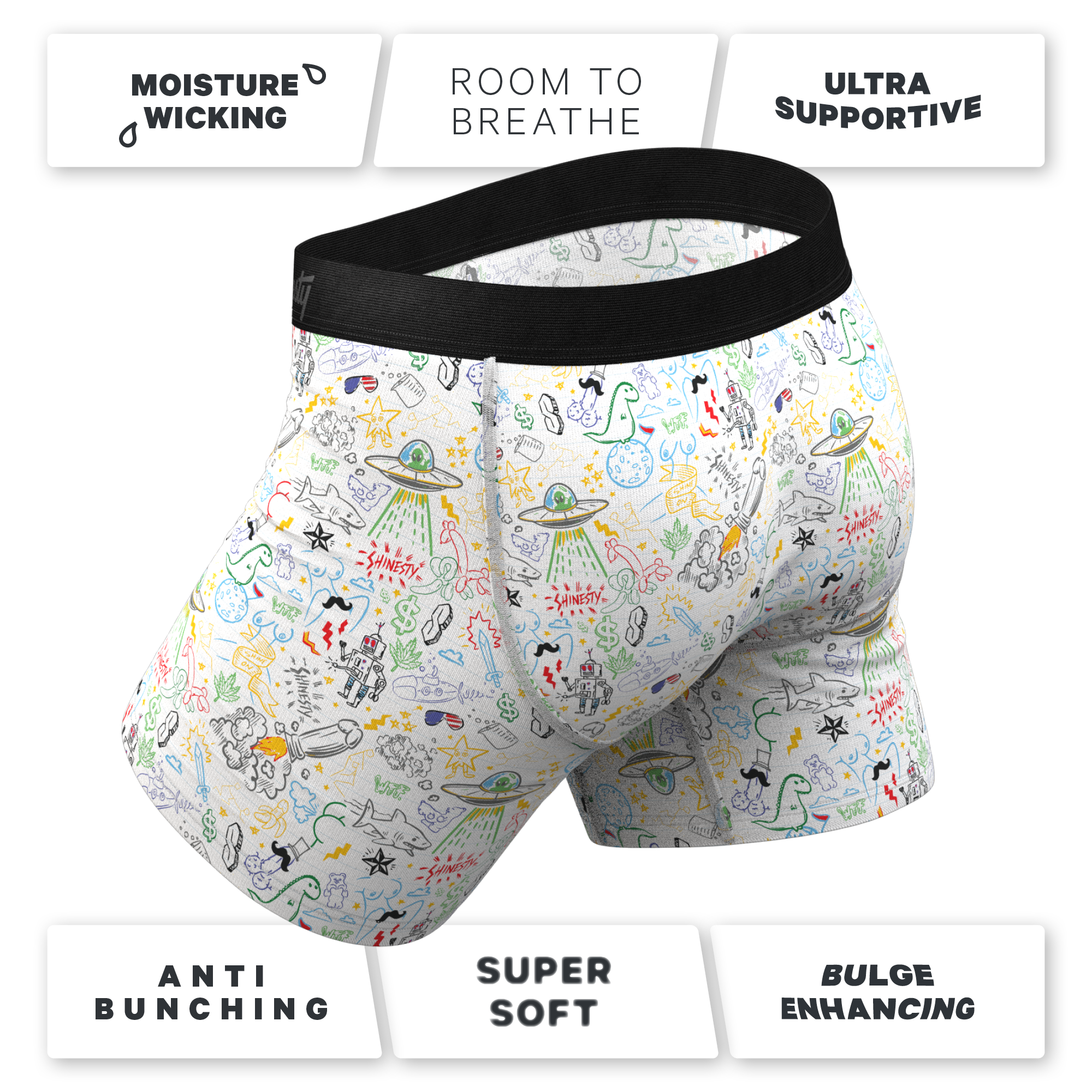 The Daily Detention | Doodle Ball Hammock® Pouch Underwear - Shinesty