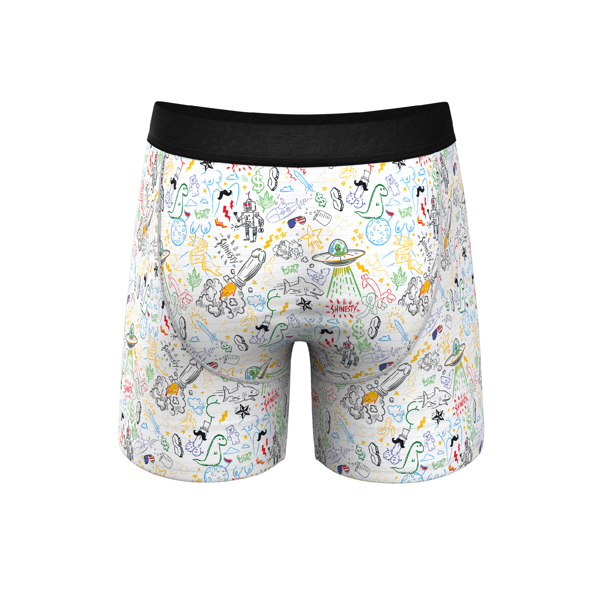 The Daily Detention | Doodle Ball Hammock® Pouch Underwear With Fly - Shinesty