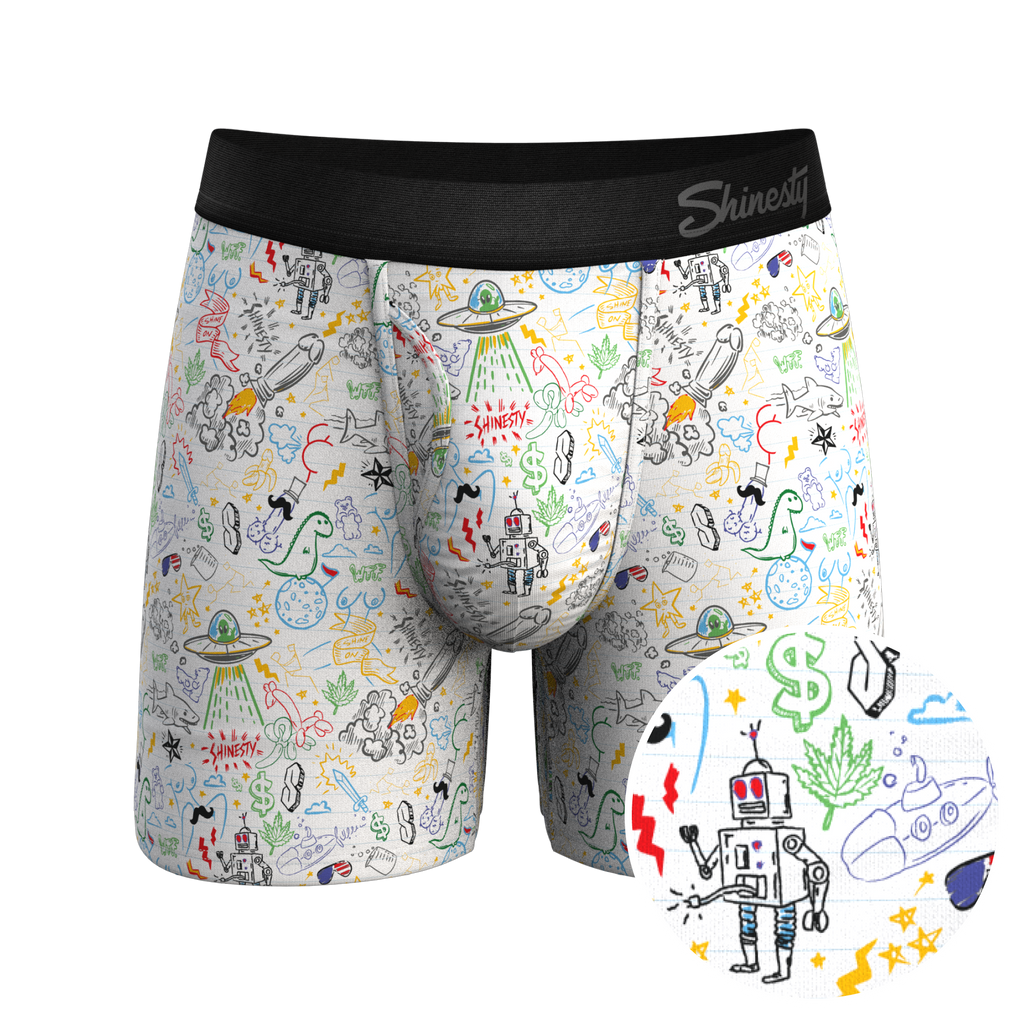 The Daily Detention | Doodle Ball Hammock® Pouch Underwear With Fly - Shinesty