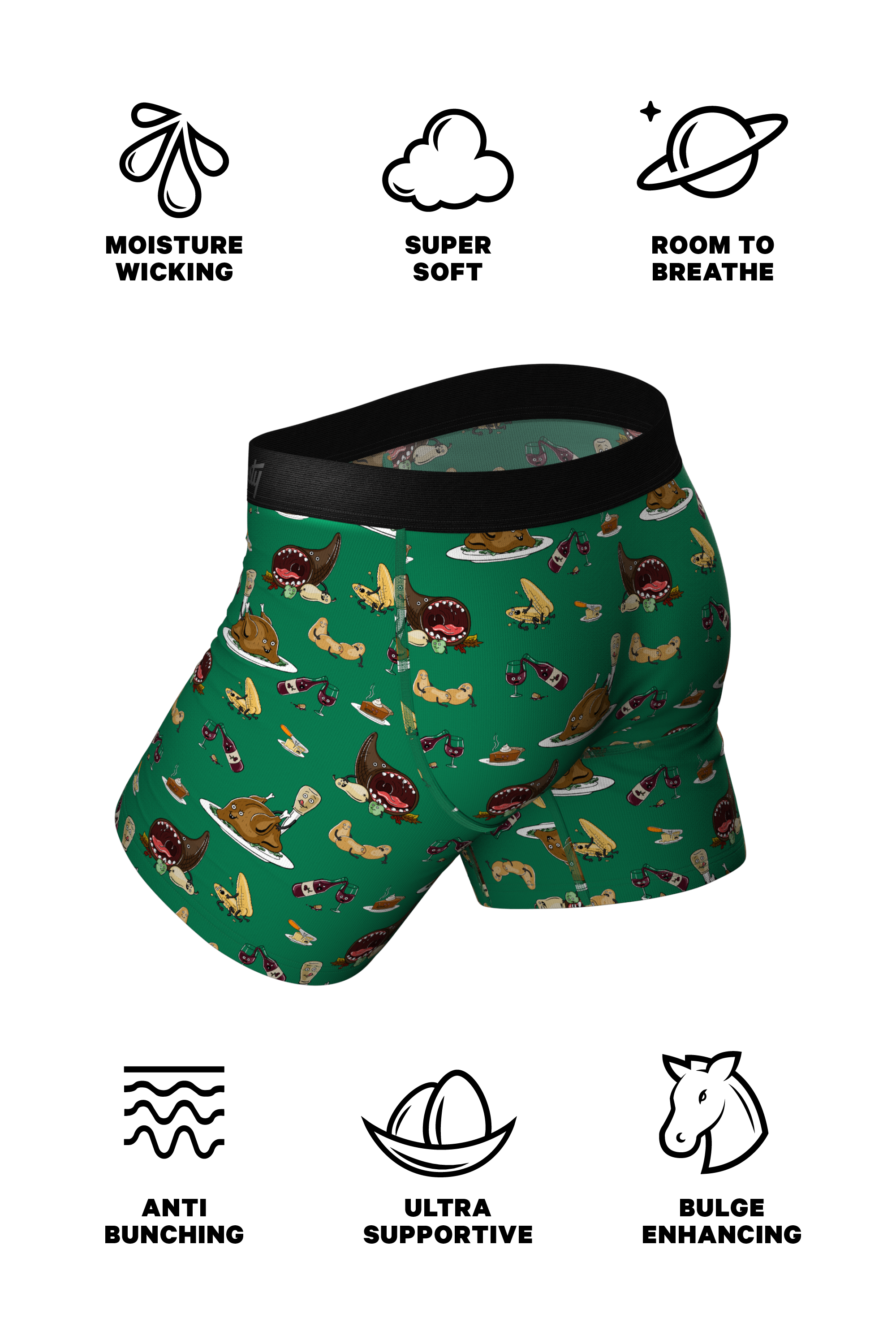 The Debauch Banquet | Dinner Party Ball Hammock® Pouch Underwear With Fly - Shinesty