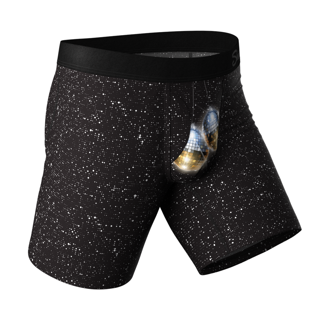 The Discotheque | Disco Ball Ball Hammock® Boxer - Long Leg - Shinesty