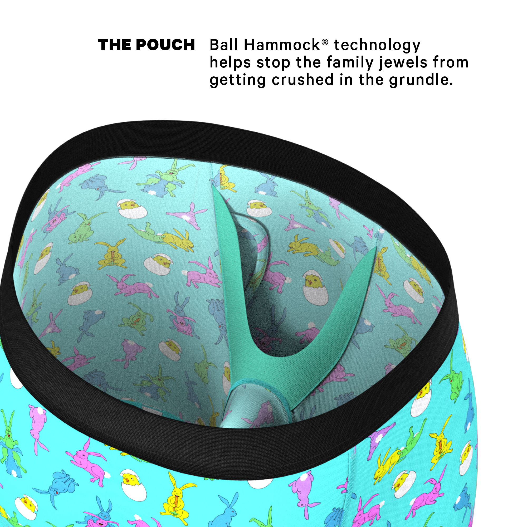 The Like Rabbits | Easter Animals Ball Hammock® Boxer - Long Leg - Shinesty