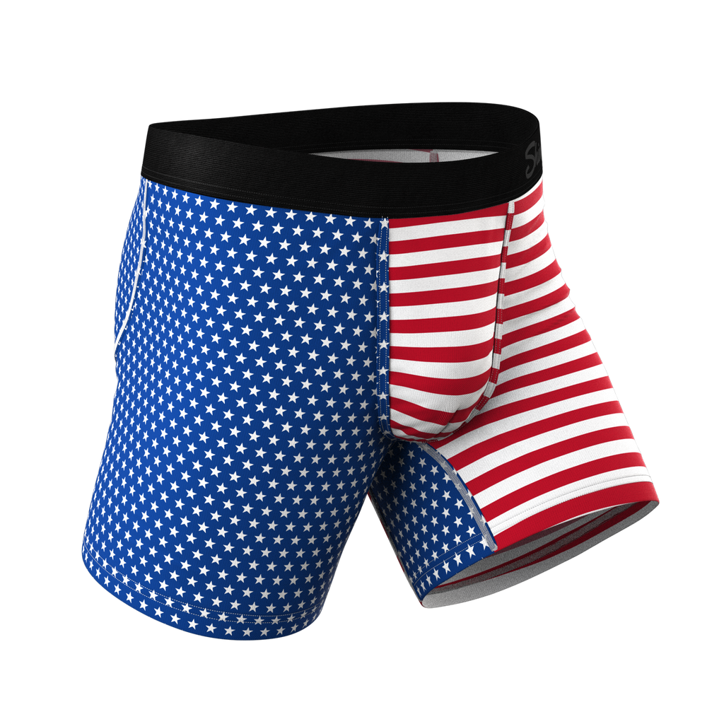 The Ellis Island | USA Flag Ball Hammock® Pouch Underwear - Shinesty