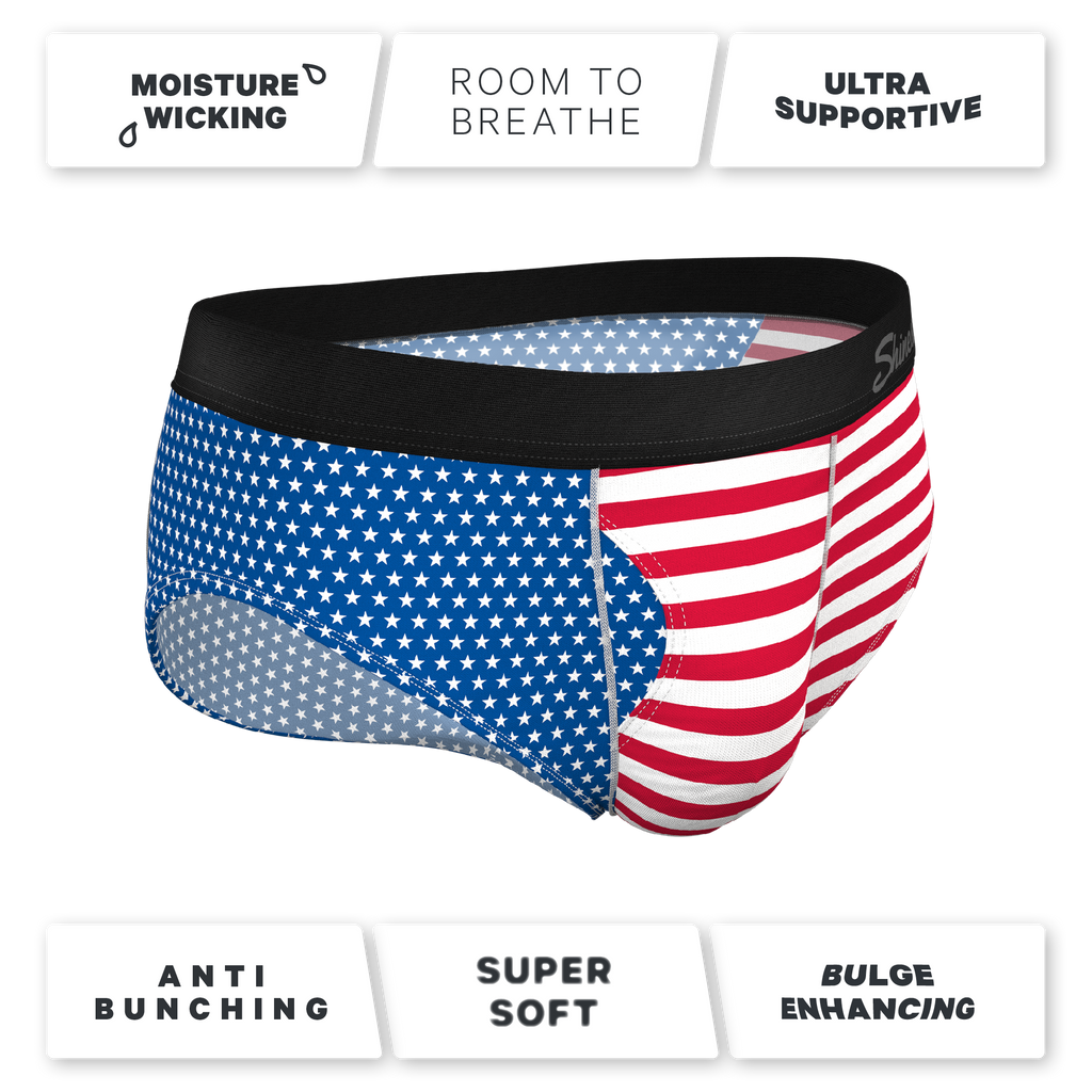 The Ellis Island | USA Flag Ball Hammock® Pouch Underwear Briefs - Shinesty