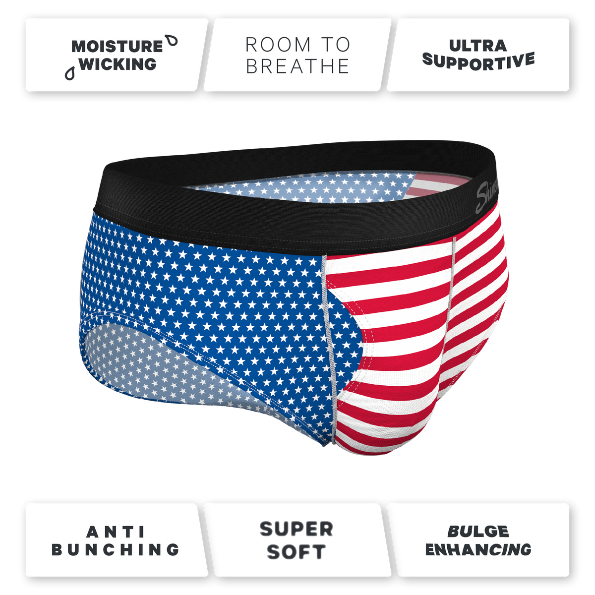 The Ellis Island | USA Flag Ball Hammock® Pouch Underwear Briefs - Shinesty