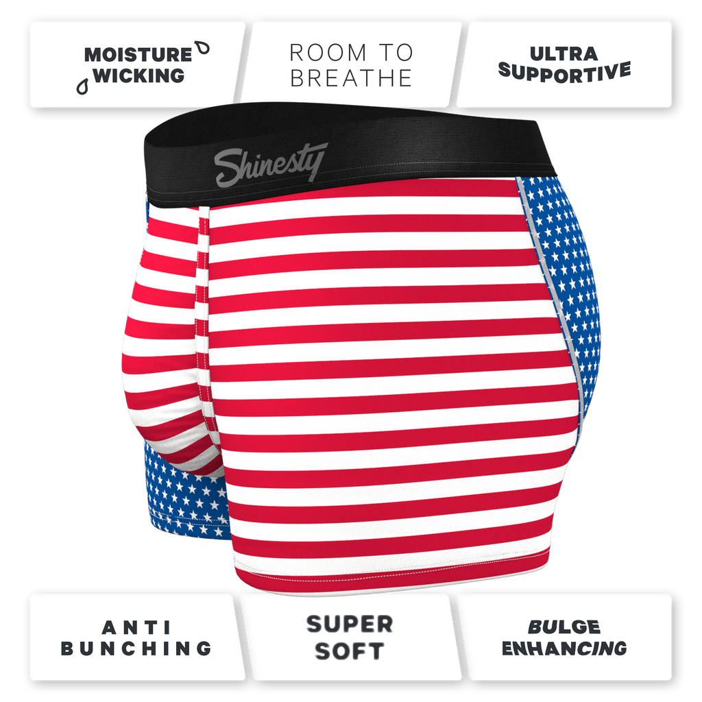 The Ellis Island | USA Flag Ball Hammock® Pouch Trunk Underwear - Shinesty