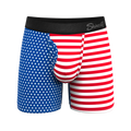 The Ellis Island | USA Flag Ball Hammock® Pouch Underwear With Fly - Shinesty