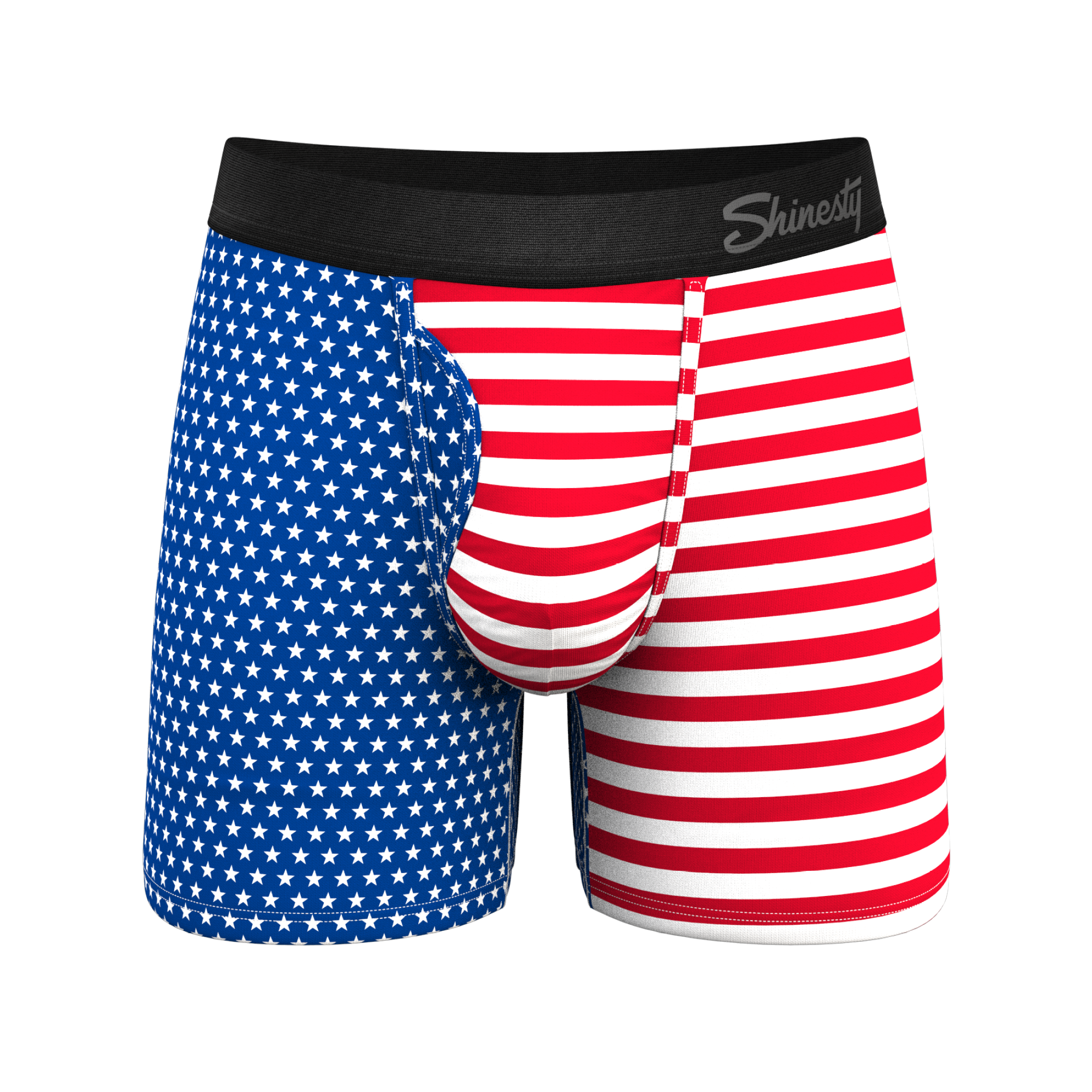 The Ellis Island | USA Flag Ball Hammock® Pouch Underwear With Fly - Shinesty