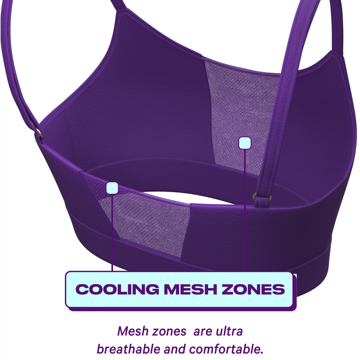 The Emperor | Dark Purple paradICE™ Boob Hammock™ Cooling Bralette - Shinesty