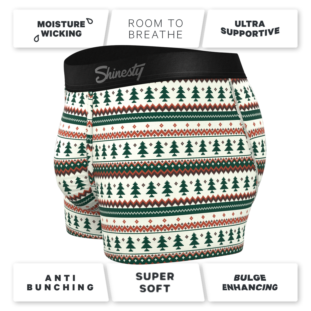The Stuffed Stocking | Fair Isle Christmas Tree Ball Hammock® Pouch Trunks Underwear - Shinesty