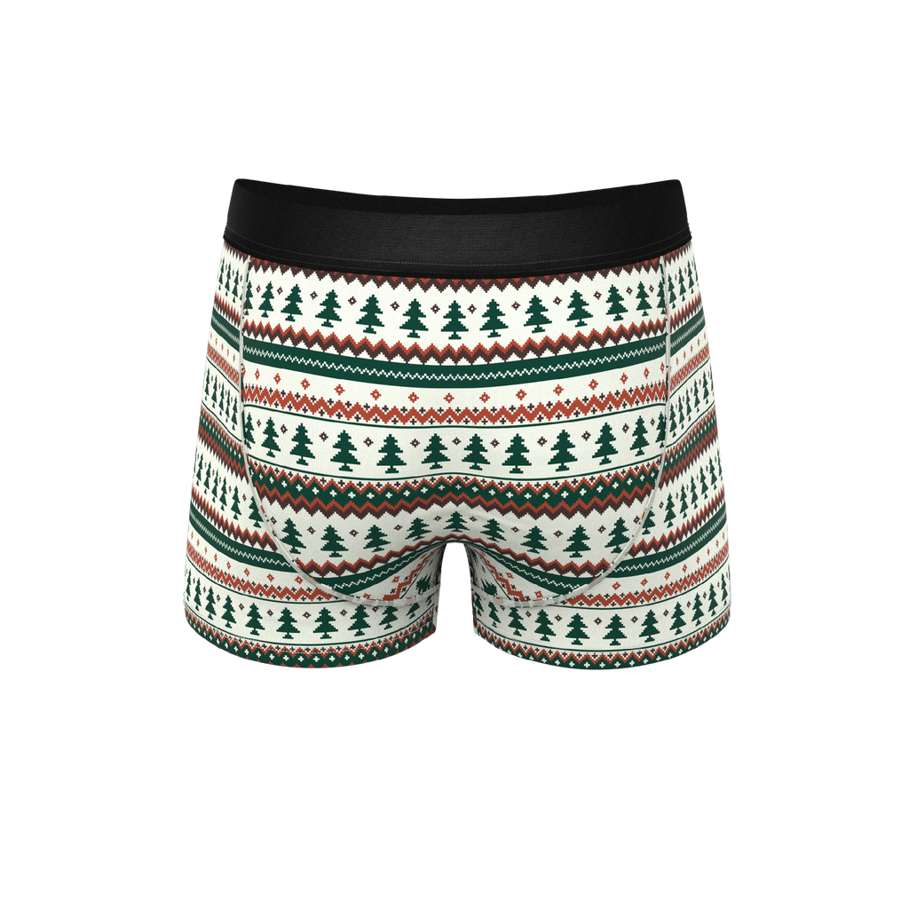 The Stuffed Stocking | Fair Isle Christmas Tree Ball Hammock® Pouch Trunks Underwear - Shinesty