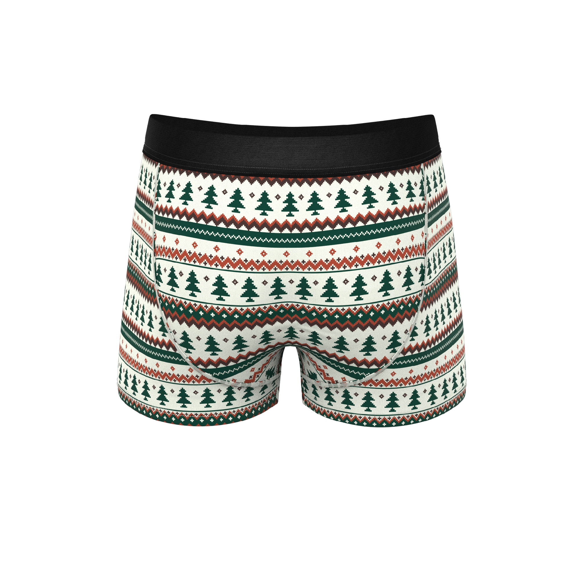 The Stuffed Stocking | Fair Isle Christmas Tree Ball Hammock® Pouch Trunks Underwear - Shinesty